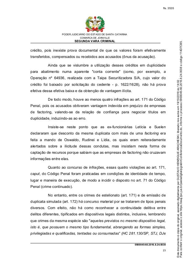 condenação que envolve crimes contra a ordem tributária e lavagem d\u20262476 Artigo 168 Codigo Penal #9